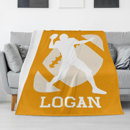 Personalized Custom Sports Name Blankets - Gift for Kids