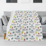 Personalized Monster Mush Name Blankets - Gift for Kids