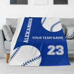 Personalized Ball Game Themed Name Blanket - Gift for Kids