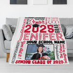 Personalized Custom Class of 2025 Graduation Photo Blankets - Graduation Gifts