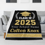 Personalized Custom Class of 2025 Graduations Name Blankets - Graduation Gifts