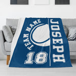 Personalized team ball children's name blanket - Gift for Kid