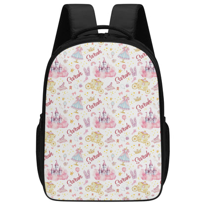 Personalized Pink Princess Castle Backpack - Back to School