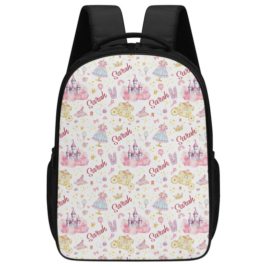 Personalized Pink Princess Castle Backpack - Back to School