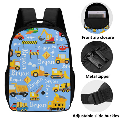 Personalized Cartoon Transport Truck Backpack - Back to School