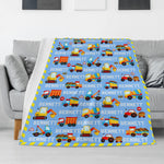 Personalised Custom Truck Boy Name Blankets - Gift for Kids