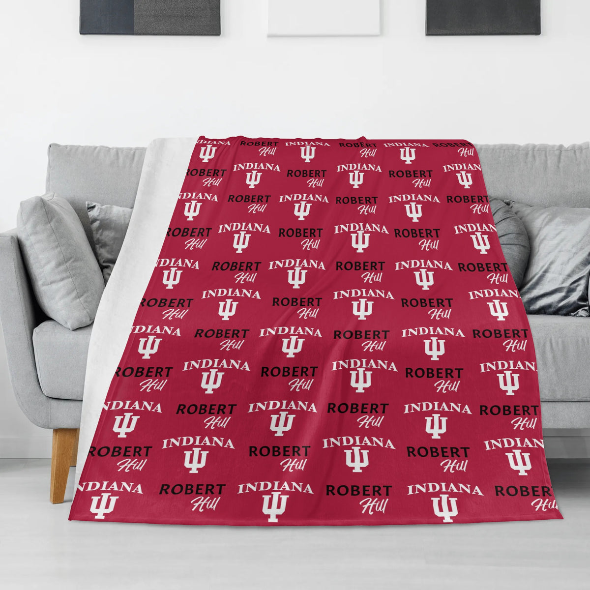 Personalized School Badge Name Blanket