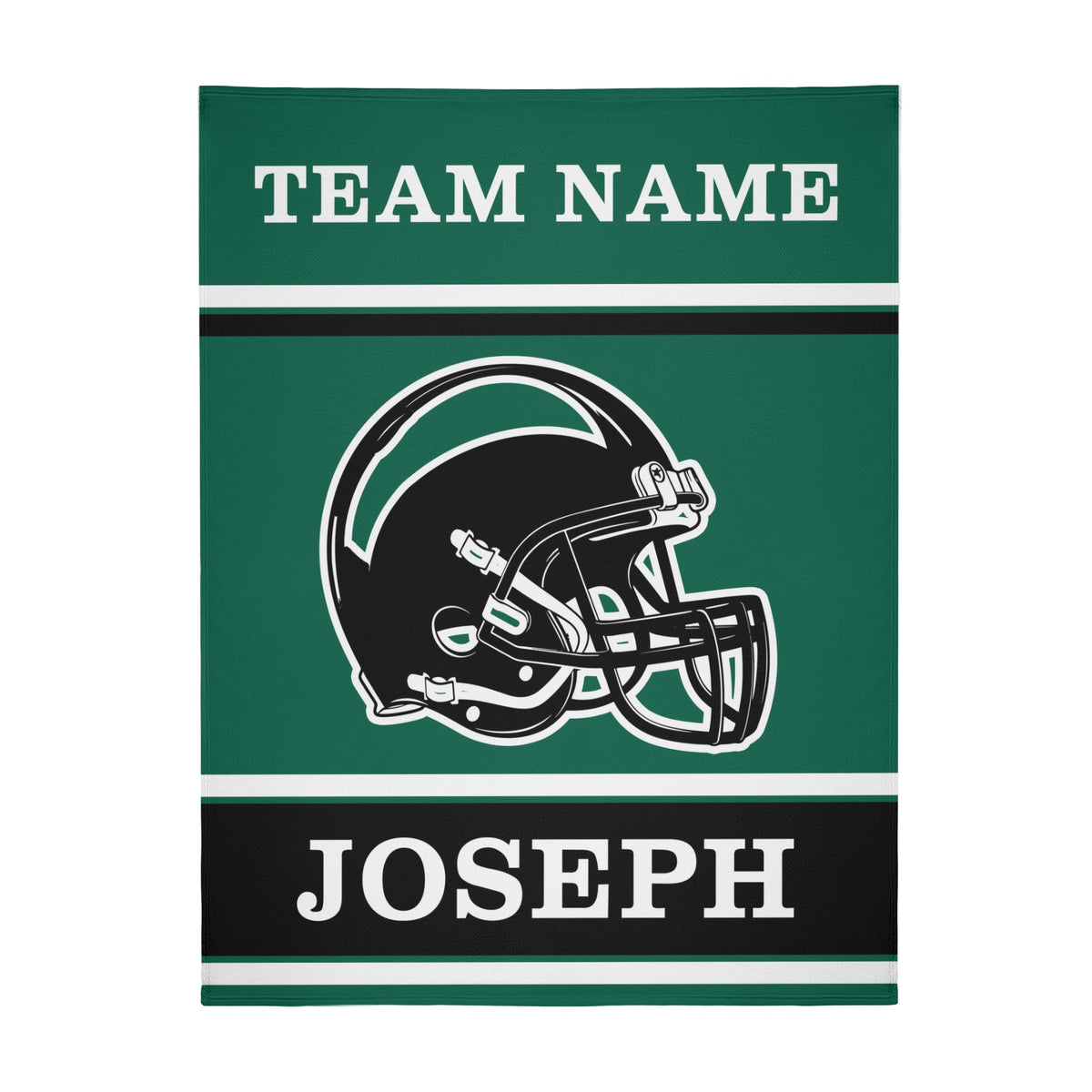 Personalised Football Team Style Name Blankets - Gift for Family