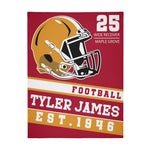 Personalized Custom Football Field Name Blankets - Gift for Family