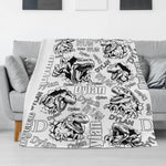 Personalized Custom Dinosaurs Coloring Blanket🎨- Gift For Kids