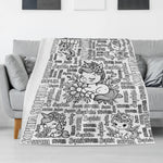 Personalized Cute Unicorn Coloring Blanket🎨- Gift for Kids