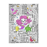 Personalized Cute Mermaid Coloring Blanket🎨- Gift for Kids