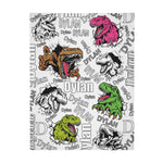 Personalized Custom Dinosaurs Coloring Blanket🎨- Gift For Kids