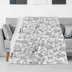 Cartoon Construction Doodle Blanket🎨- Gift for Kids