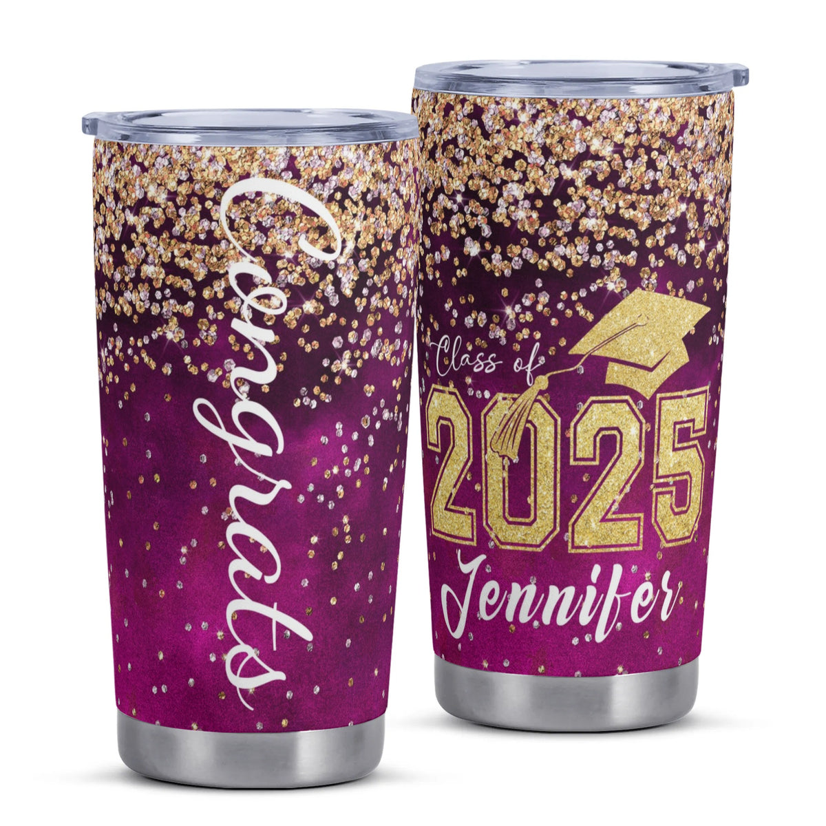 Personalized Class of 2025 Tumbler Graduation Name- Graduation Gifts