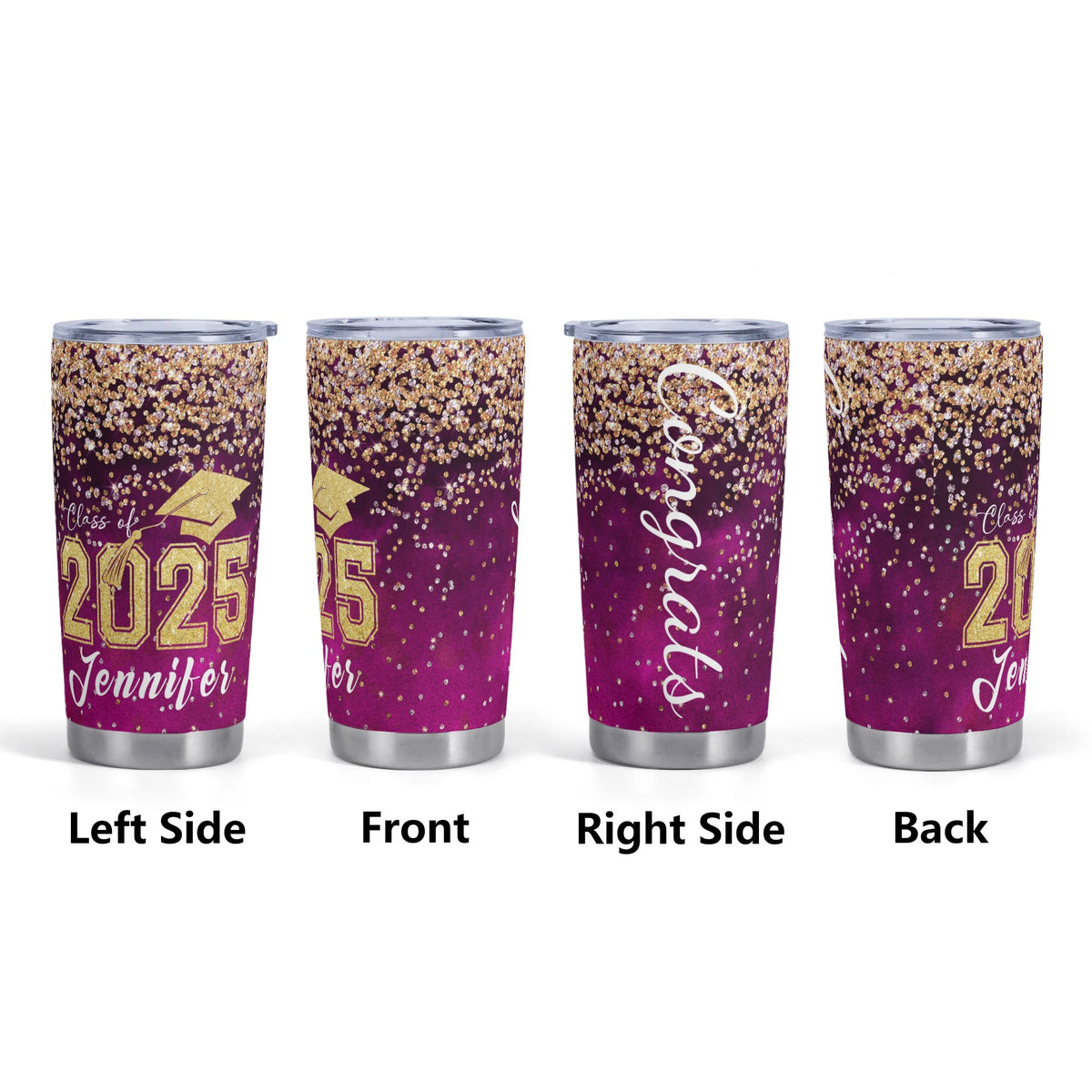 Personalized Class of 2025 Tumbler Graduation Name- Graduation Gifts