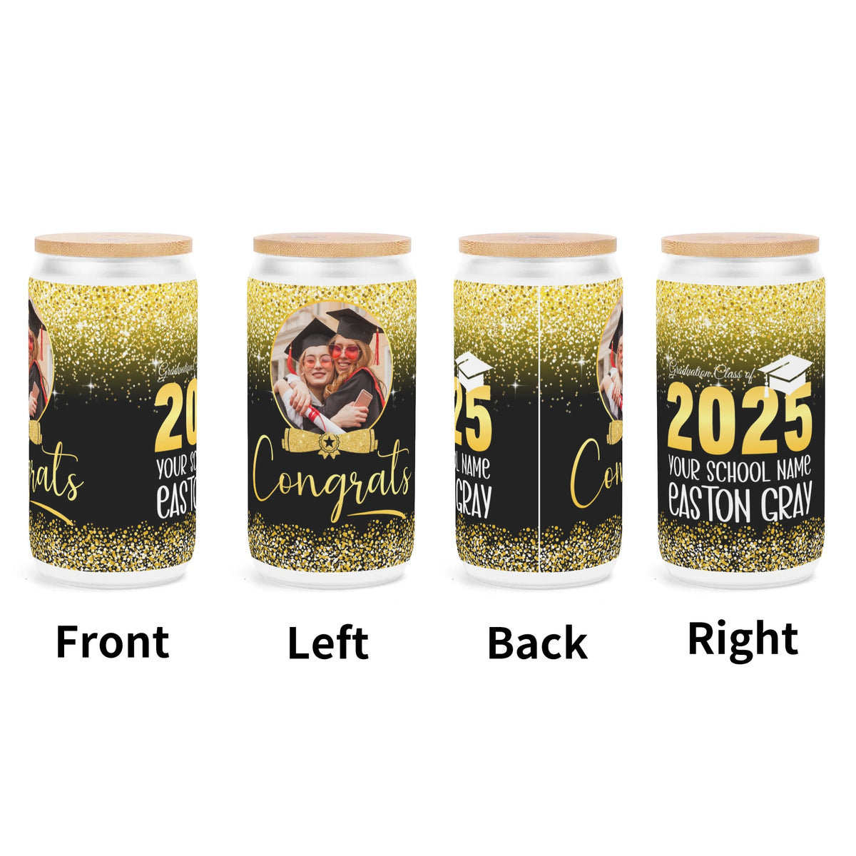 Personalized Class of 2025 Tumbler Graduation Photo Name- Graduation Gifts