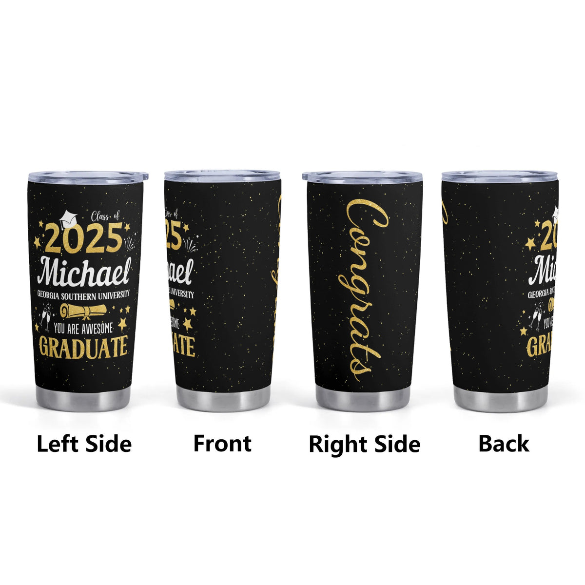 Personalized Name Graduation Tumbler 2025 Name- Graduation Gifts