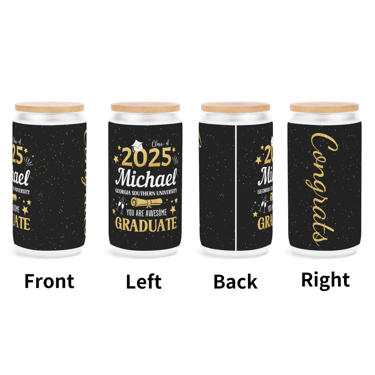 Personalized Name Graduation Tumbler 2025 Name- Graduation Gifts