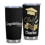 Personalized Name Congrats Class of 2025 Tumbler - Graduation Gifts