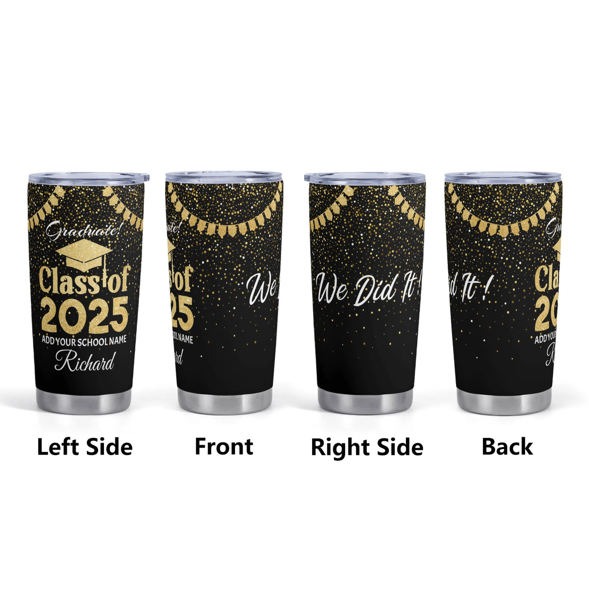 Personalized Name Graduations Class of 2025 Tumbler - Graduation Gifts