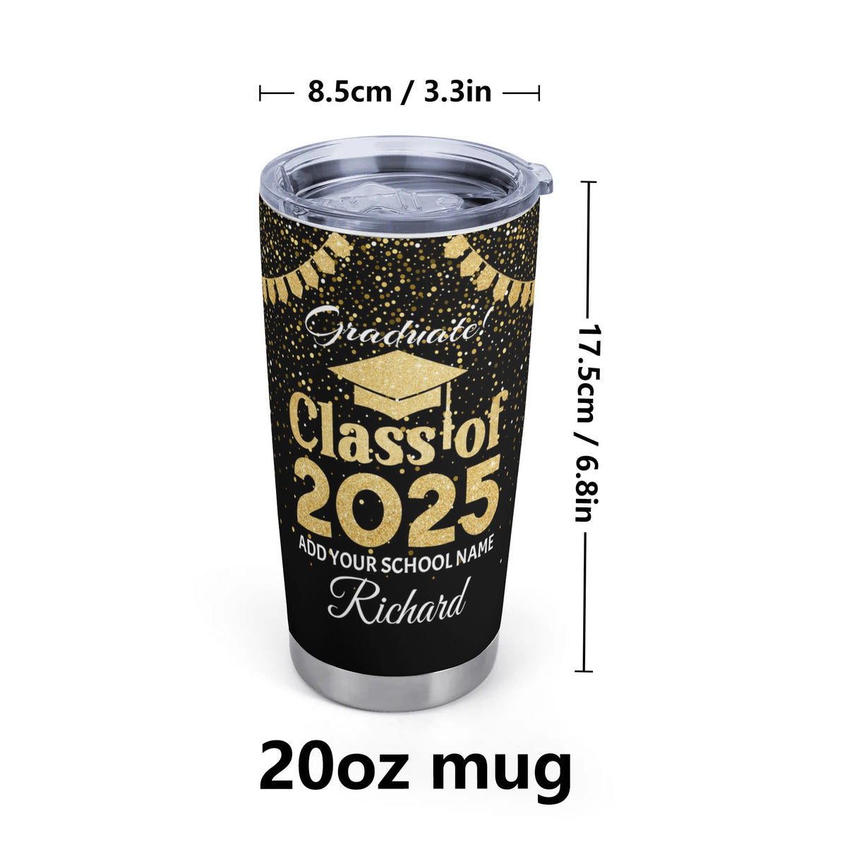 Personalized Name Graduations Class of 2025 Tumbler - Graduation Gifts