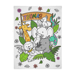 Personalized Forest Animals Doodle Blanket🎨- Gift for Kids