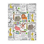 Personalized Cute Animal Doodle Blankets🎨- Gift for Kids