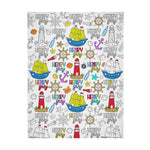 Personalized Nautical Coloring Blankets🎨- Gift for Kids