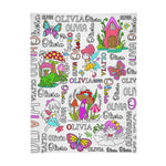 Personalized Magic Fairy Doodle Blankets🎨- Gift for Kids