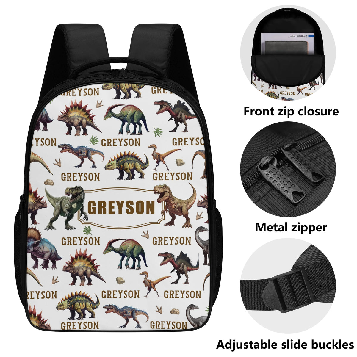 PersonalizedDinosaurs Themed Boy Name Backpack - Back to School