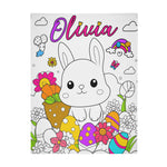 Personalized Cartoon Easter Coloring Blankets🎨- Gift for Kids