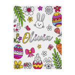 Personalized Cute Easter Coloring Blankets🎨- Gift for Kids