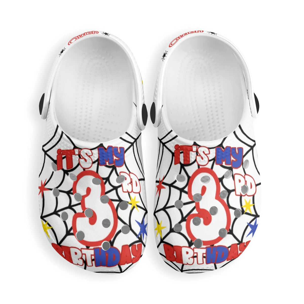 Custom Name Spider Web Kid's Slippers/Sandals