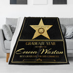 Personalized Class of 2025 Graduation Wishes Name Blankets - Graduation Gift