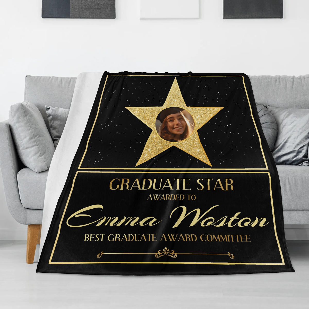 Personalized Class of 2025 Graduations Custom Star Name Blankets - Graduation Gift