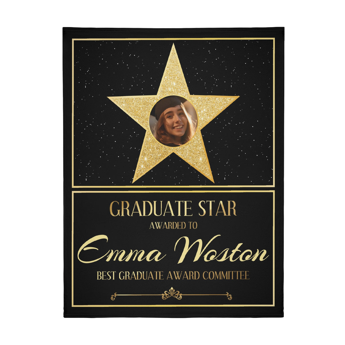 Personalized Class of 2025 Graduations Custom Star Name Blankets - Graduation Gift