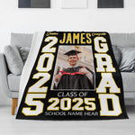 Personalized Class of 2025 Graduations Photo And Name Blankets - Graduation Gift