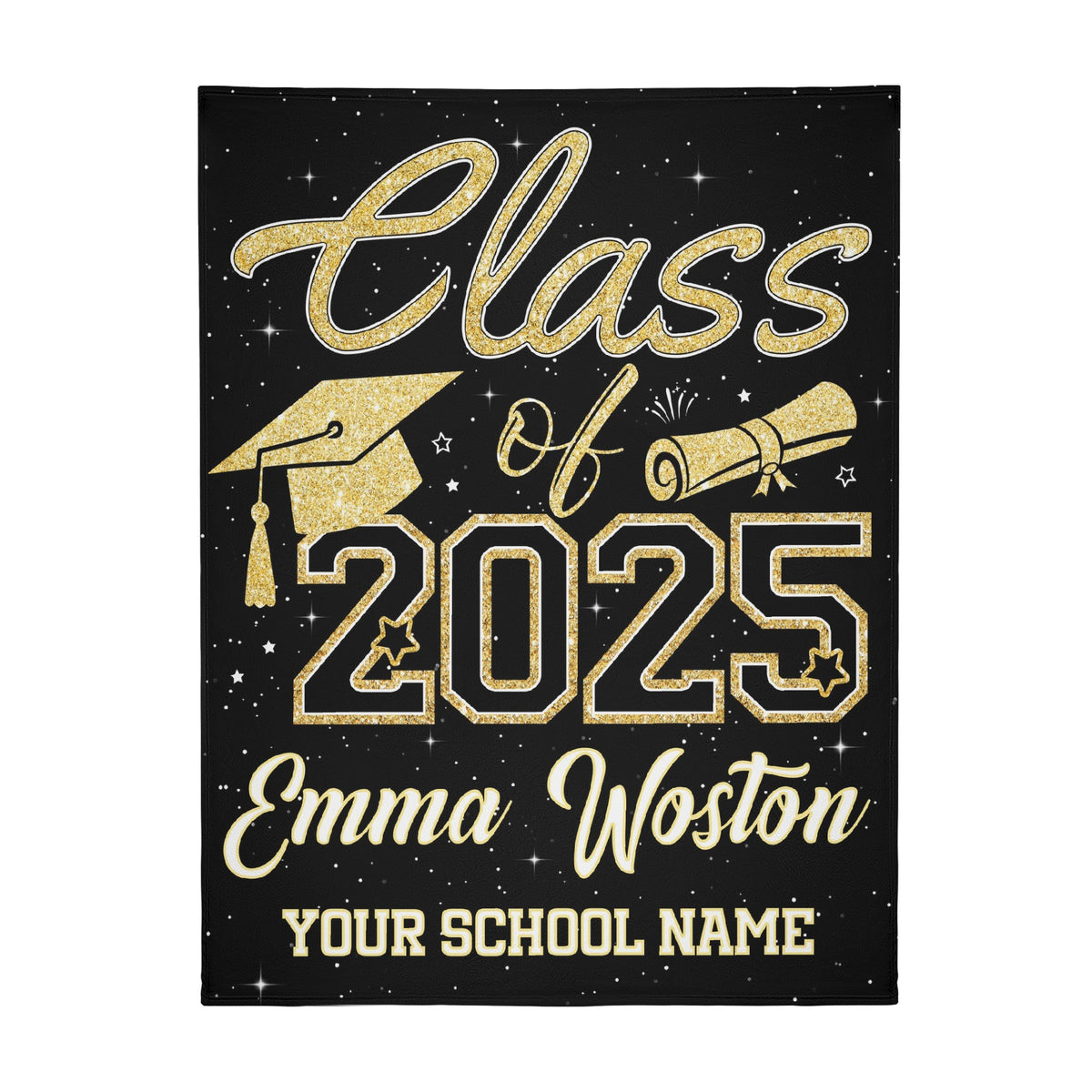 Personalized Customized Class of 2025 Graduations Name Blankets - Graduation Gift