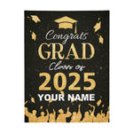 Personalized Graduation Bachelor Wishes Name Blanket - 2025 Graduation Gift