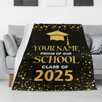 Personalized Graduation Stars Name Blankets - Graduation Gift