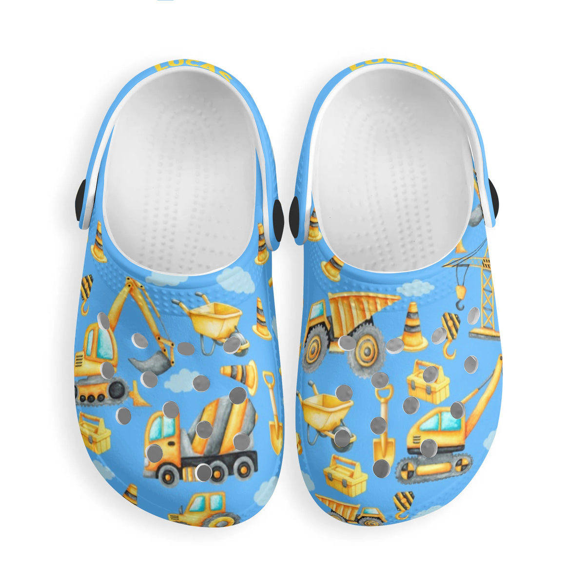 Custom Name Engineering Vehicle Kid's Slippers/Sandals