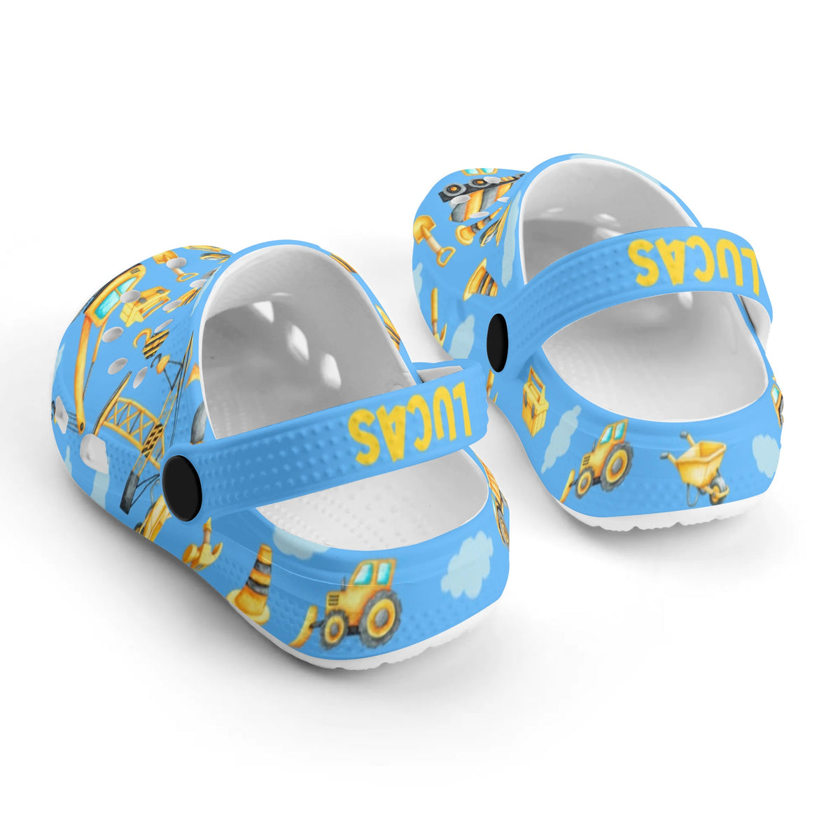 Custom Name Engineering Vehicle Kid's Slippers/Sandals