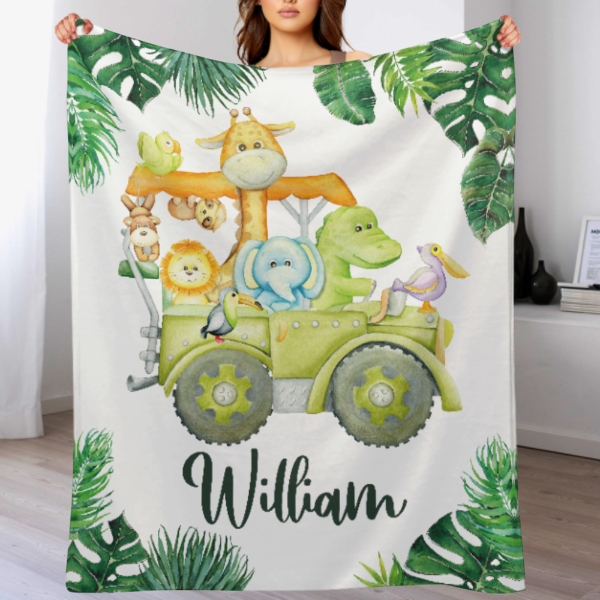 Personalized Cute Safari Forest Animals - Gifts for Baby