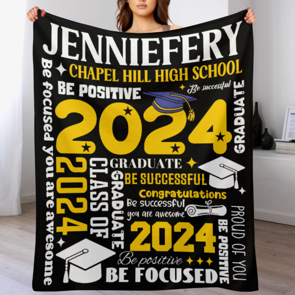 Personalized Custom Graduation Star Blankets - Graduation Gifts