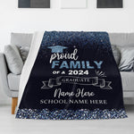 Personalized Glitter Quicksand Name Blanket - Graduation Gift