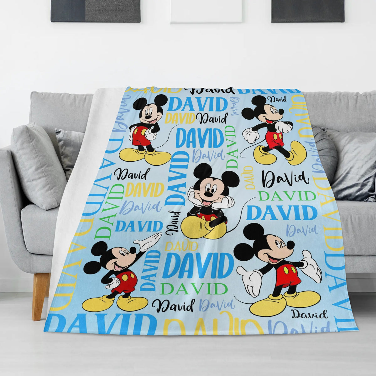 Personalized Cute Animal Kids Name Blanket - Gift for Kids