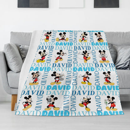 Personalized Cute Animals Children's Name Blankets - Gift for Kids