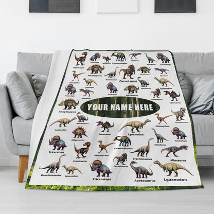 Personalized Jurassic Dinosaurs Blankets - Gifts for Kid