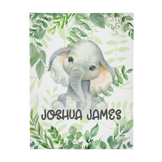 Personalized Elephant Baby Blanket – Gift for Baby